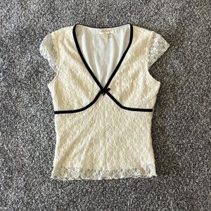 Ivory Top with Black Trim